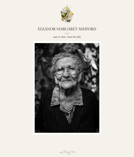 Screenshot of Digital Memorial page for Earthbound memorials